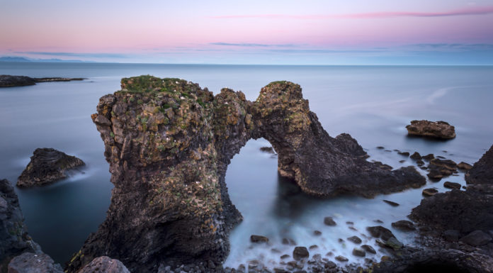 Six minute exposure at Arnarstapi Arnarstapi