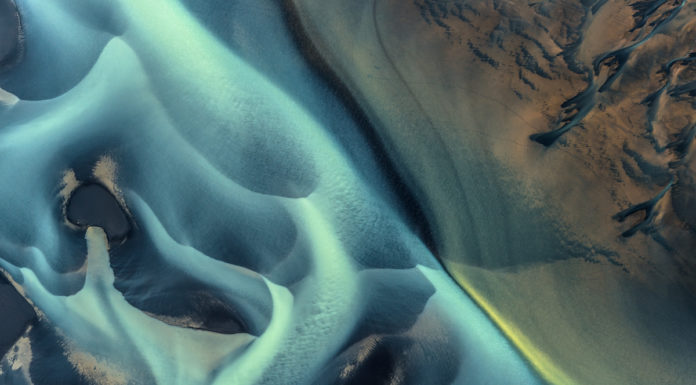 Birds view of Iceland Aerial photo of Iceland