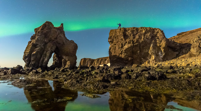 Northern-lights in north-Iceland