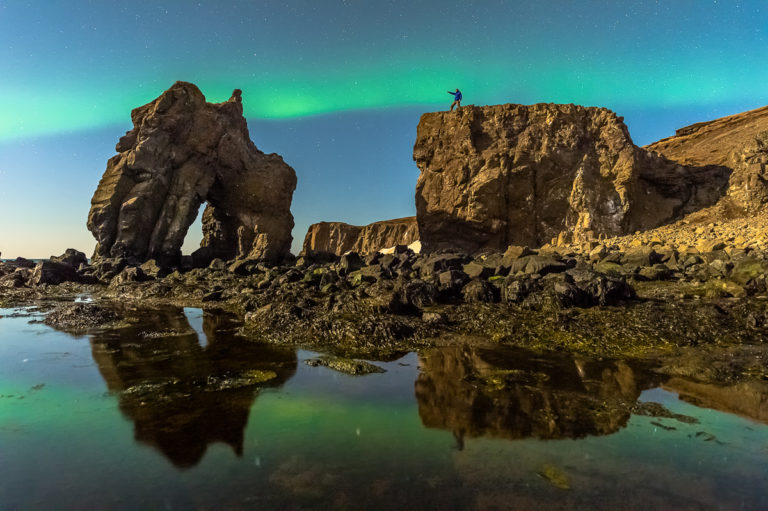 Northern-lights in north-Iceland