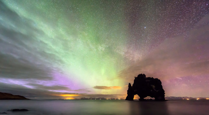 Working the scene at Hvitserkur