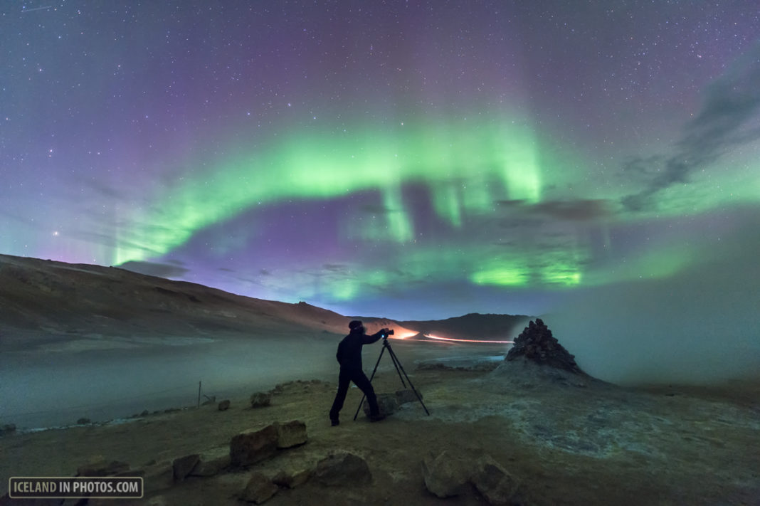 Northern lights photography near Myvatn - Photographing Iceland