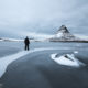 Kirkjufell on ice.