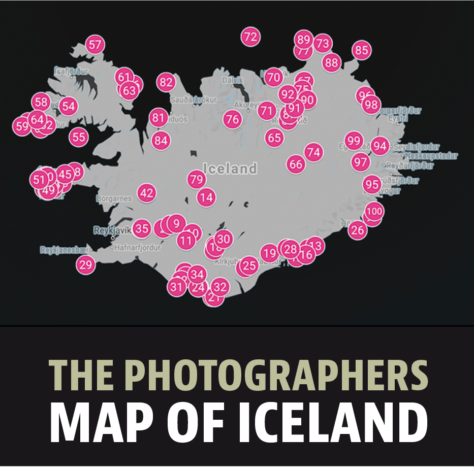 The photographers map of Iceland