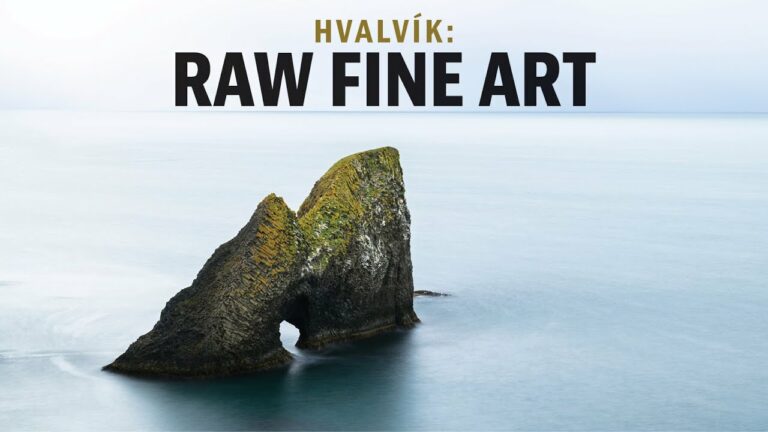 Raw Fine Art experiments in Hvalvík bay