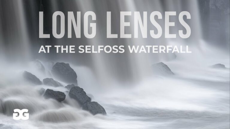 Long lenses at the Selfoss waterfall